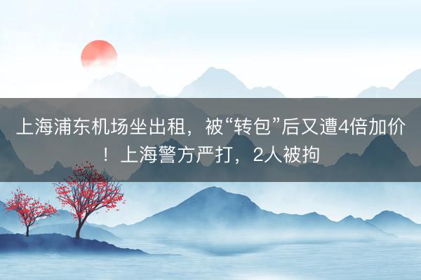 上海浦东机场坐出租，被“转包”后又遭4倍加价！上海警方严打，2人被拘