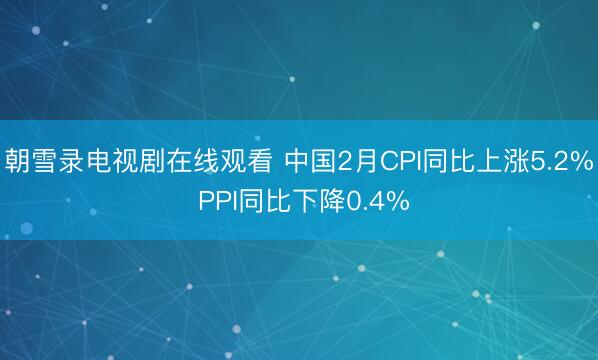 朝雪录电视剧在线观看 中国2月CPI同比上涨5.2% PPI同比下降0.4%