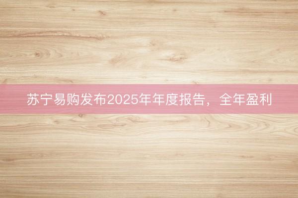 苏宁易购发布2025年年度报告，全年盈利