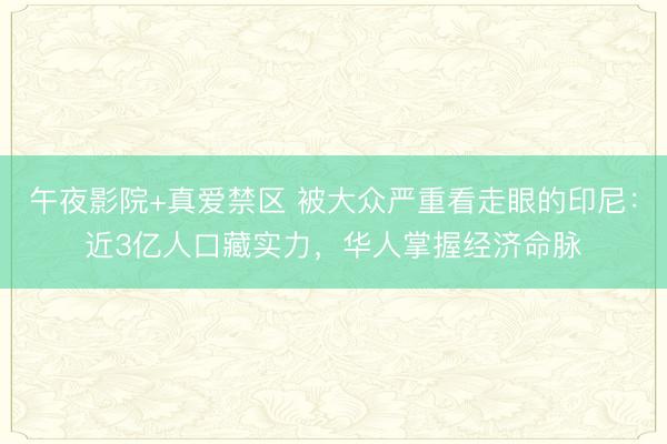午夜影院+真爱禁区 被大众严重看走眼的印尼：近3亿人口藏实力，华人掌握经济命脉