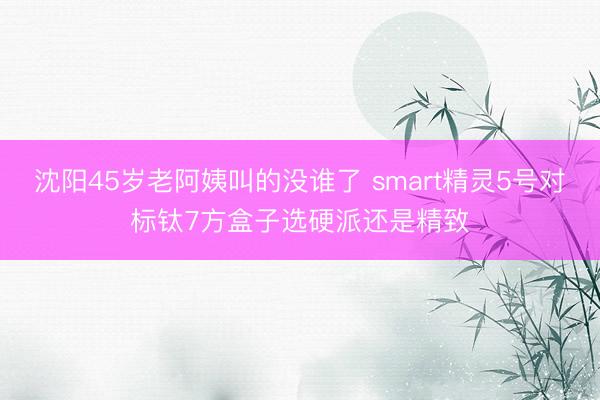 沈阳45岁老阿姨叫的没谁了 smart精灵5号对标钛7方盒子选硬派还是精致