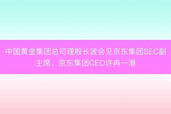 中国黄金集团总司理殷长波会见京东集团SEC副主席、京东集团CEO许冉一滑