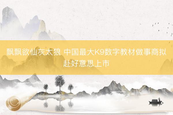 飘飘欲仙灰太狼 中国最大K9数字教材做事商拟赴好意思上市