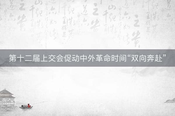 第十二届上交会促动中外革命时间“双向奔赴”